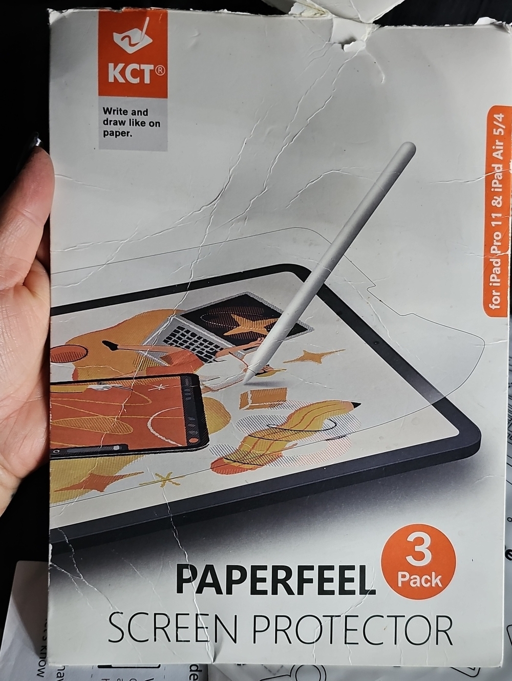 PaperFeel Screen Protector for iPad - White/Transparent (1 Left In Pack)